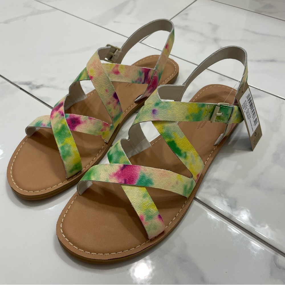 Toms Sicily Multicolor Tie Dye Women's Sandals Size 11 |‎ NWT - Picture 4 of 10